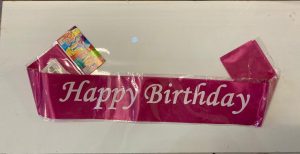 birthday sash