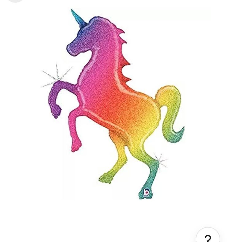 Glitter rainbow unicorn