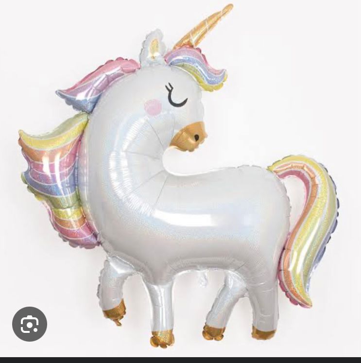 Glitter pastel unicorn balloon