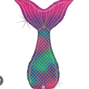Glitter mermaid tail foil balloon