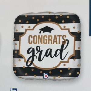 Striped graduation balloon