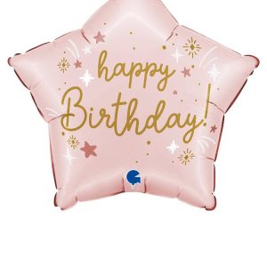 18'' PINK STAR BIRTHDAY BALLOON