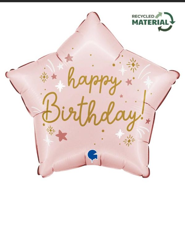 18'' PINK STAR BIRTHDAY BALLOON