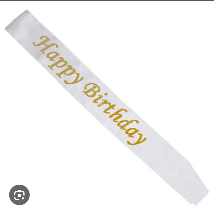 happy birthday sash