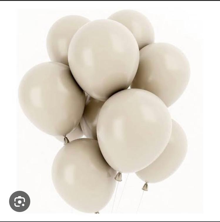 White sand latex balloon