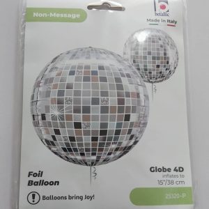 Disco globe foil balloon