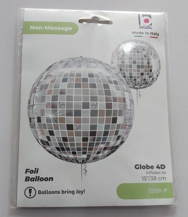 Disco globe foil balloon