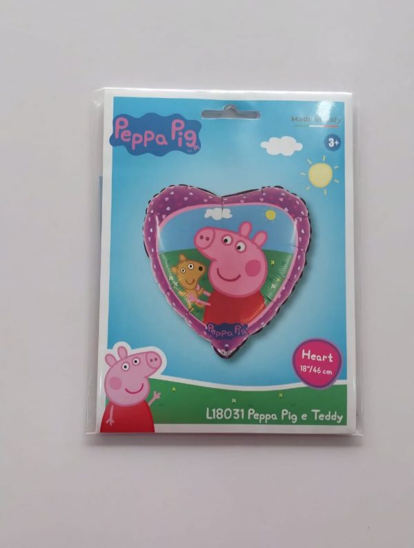 18'' PEPPA FOIL HEART BALLOON