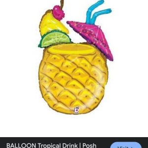 Tropical drink foil balloon