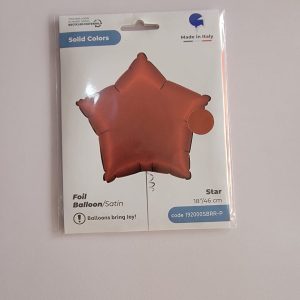 18'' Satin brick red star foil balloon