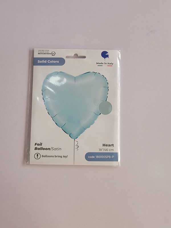 18'' Pastel blue heart balloon