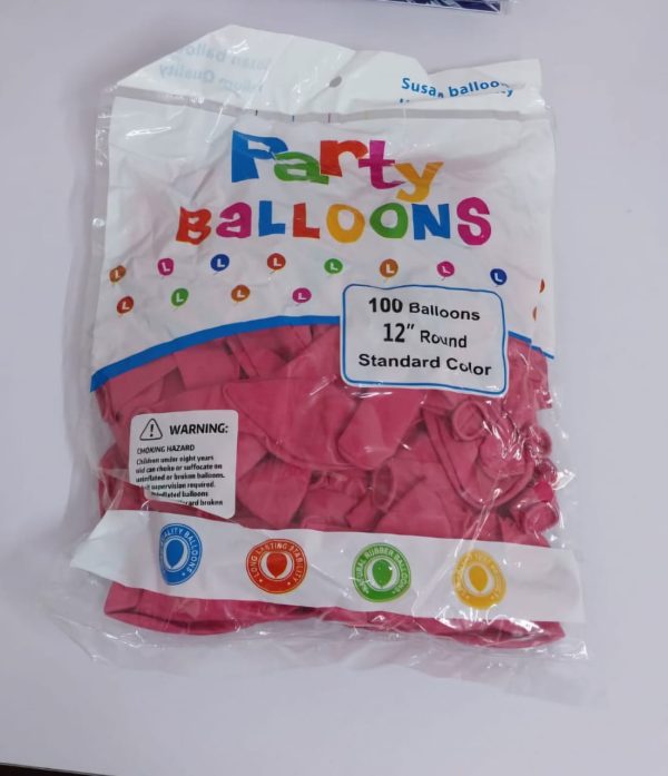 '12'' fuchsia latex balloon-regular brand