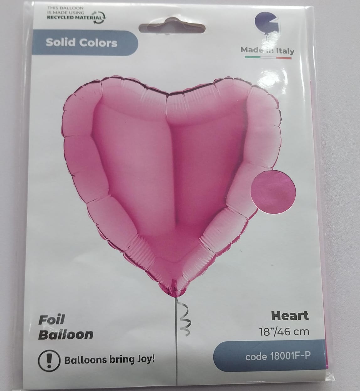 18'' Standard pink heart foil balloon