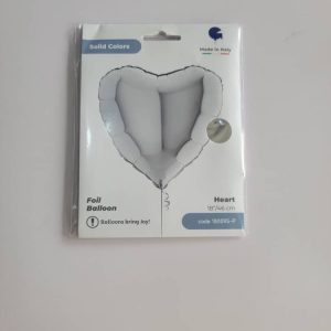 18'' Silver Heart foil Balloon