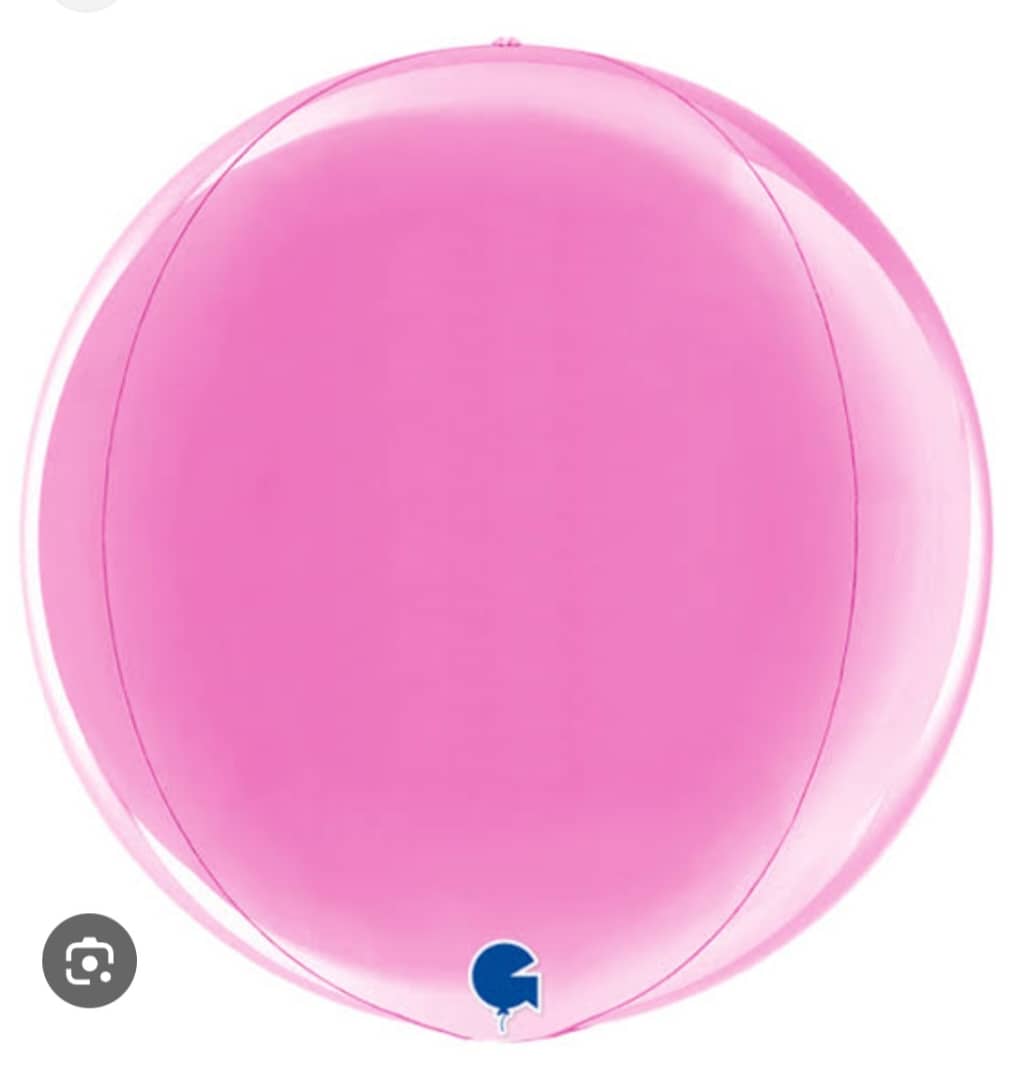 15'' Standard Pink Orbz Balloon- Grabo brand