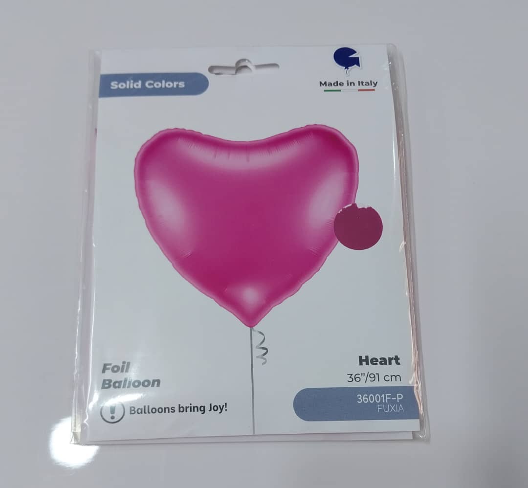 36'' Standard pink heart foil balloon