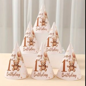 Teddy bear paper hat-1st birthday