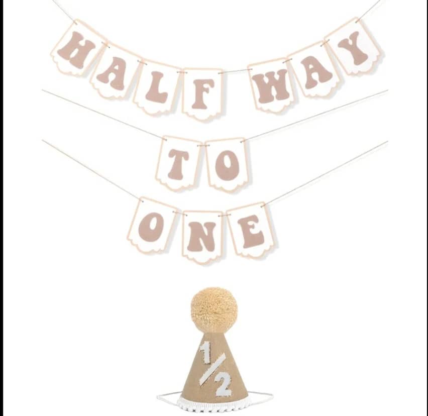 halfway to one props - Halfway to one banner & hat