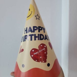 Colourful emoji paper party hat