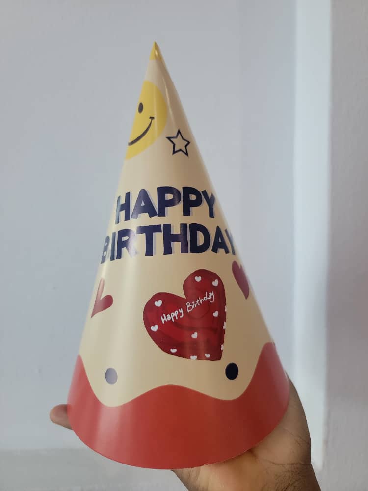 Colourful emoji paper party hat
