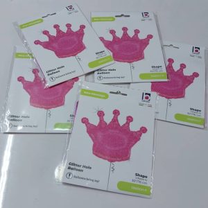 Glittery crown foil balloon