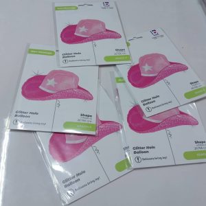 Pink cowgirl foil balloon